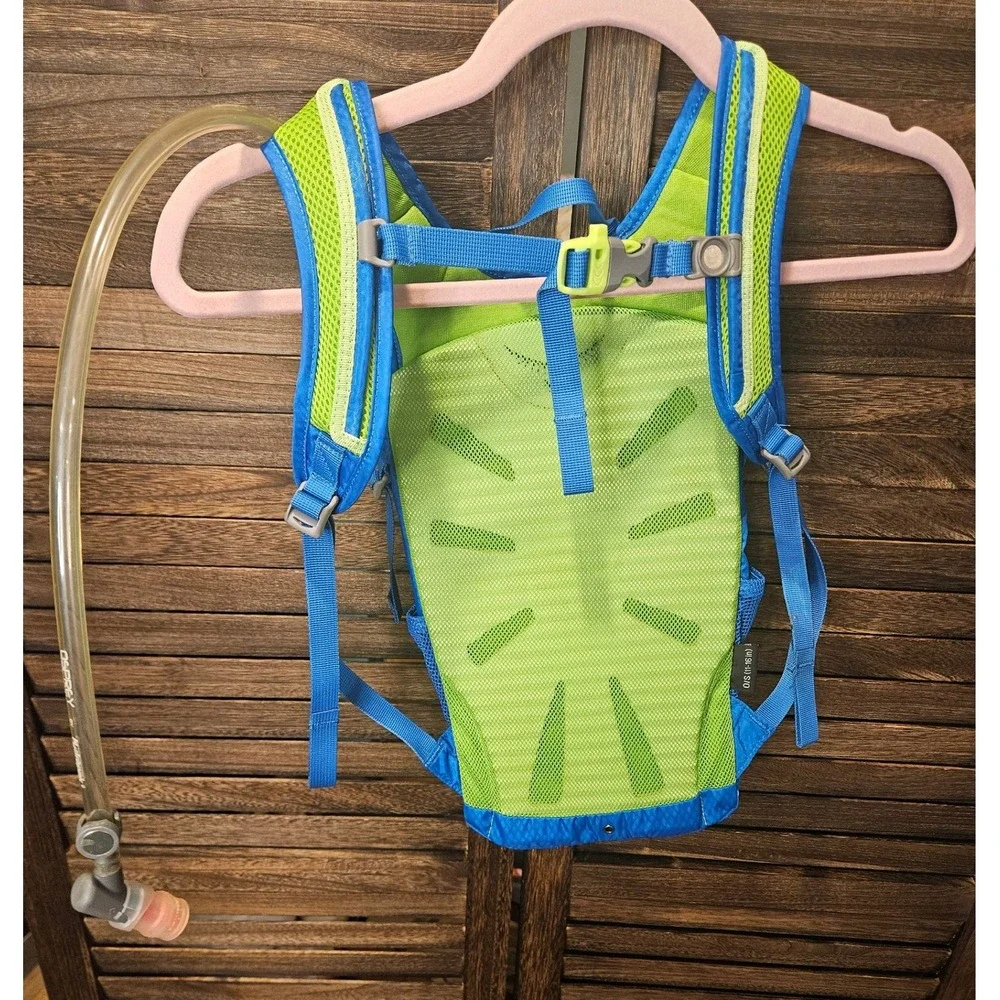 Osprey Hydration Pack Small Aqua Blue Moki Backpack Zippers Pockets #856